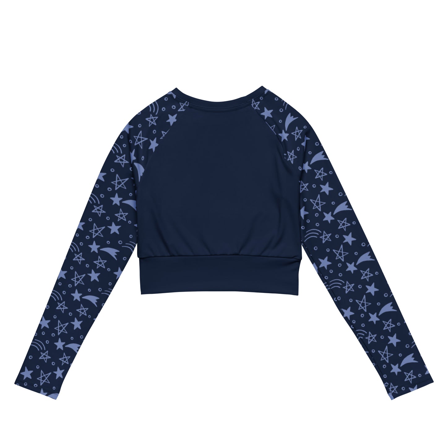 Blue Star Long Sleeved Crop Top