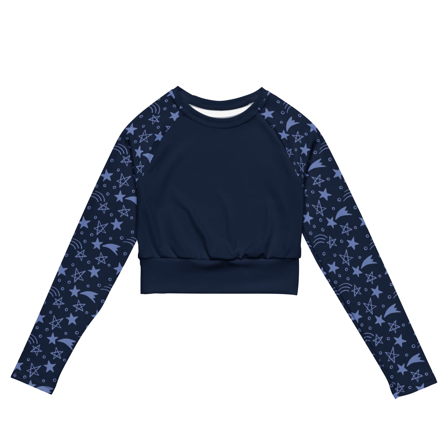 Blue Star Long Sleeved Crop Top