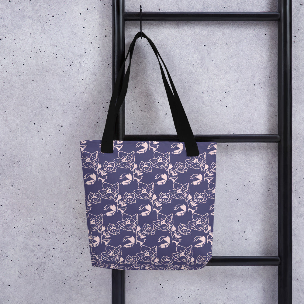 Purple Floral Tote