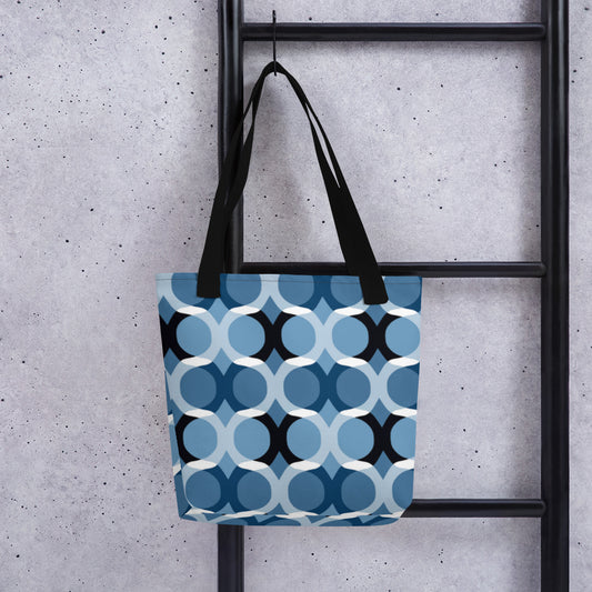 Blue Argyle Tote