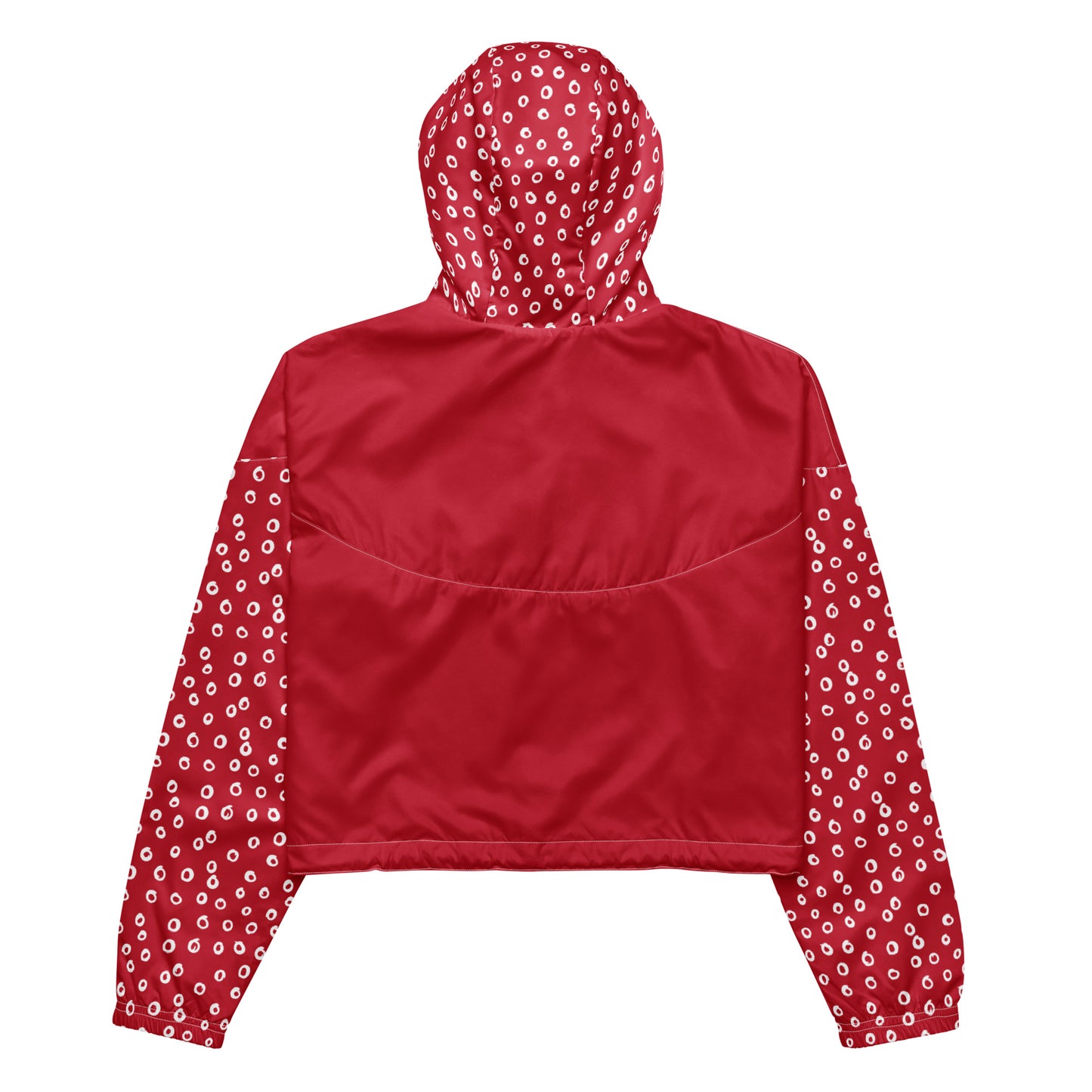 Red Holiday Cropped Windbreaker