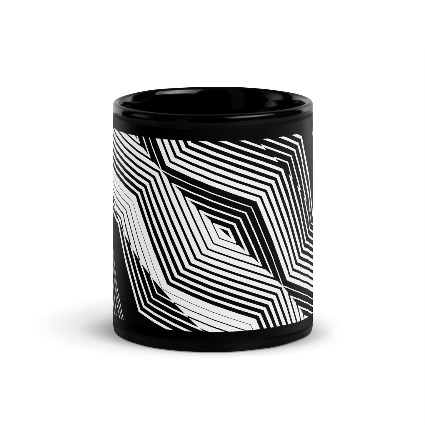 Black Patterned Mug