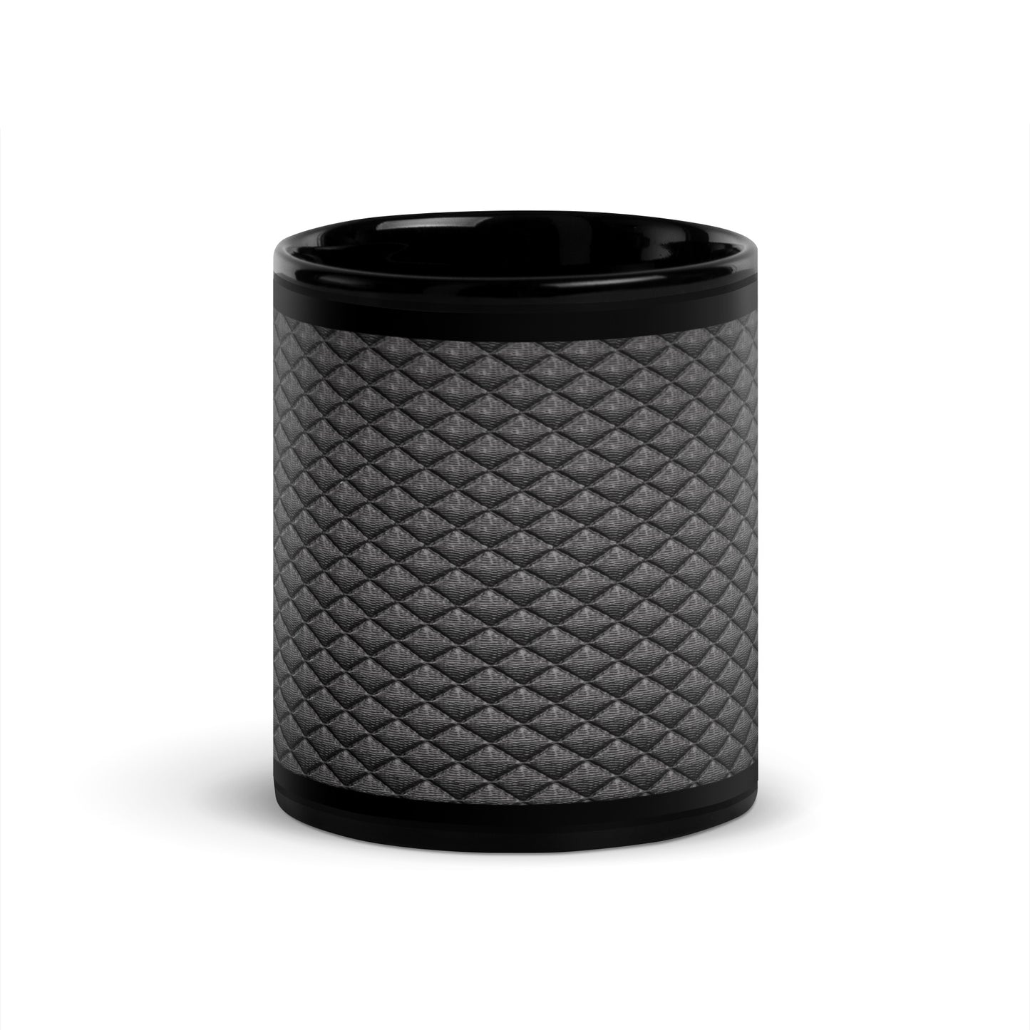 Black Quilt Patterned Mug