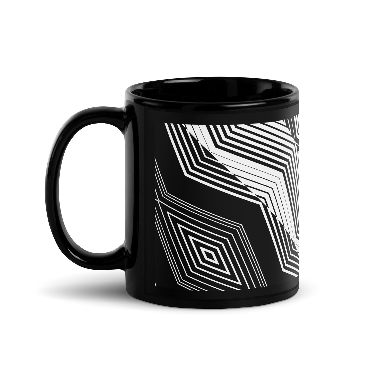 Black Patterned Mug