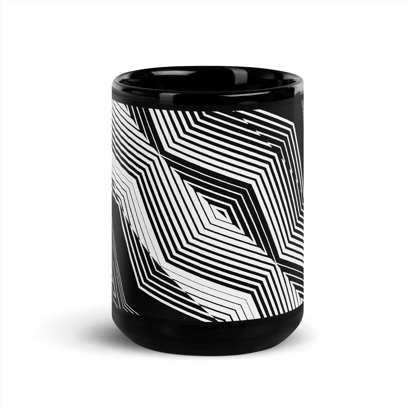 Black Patterned Mug