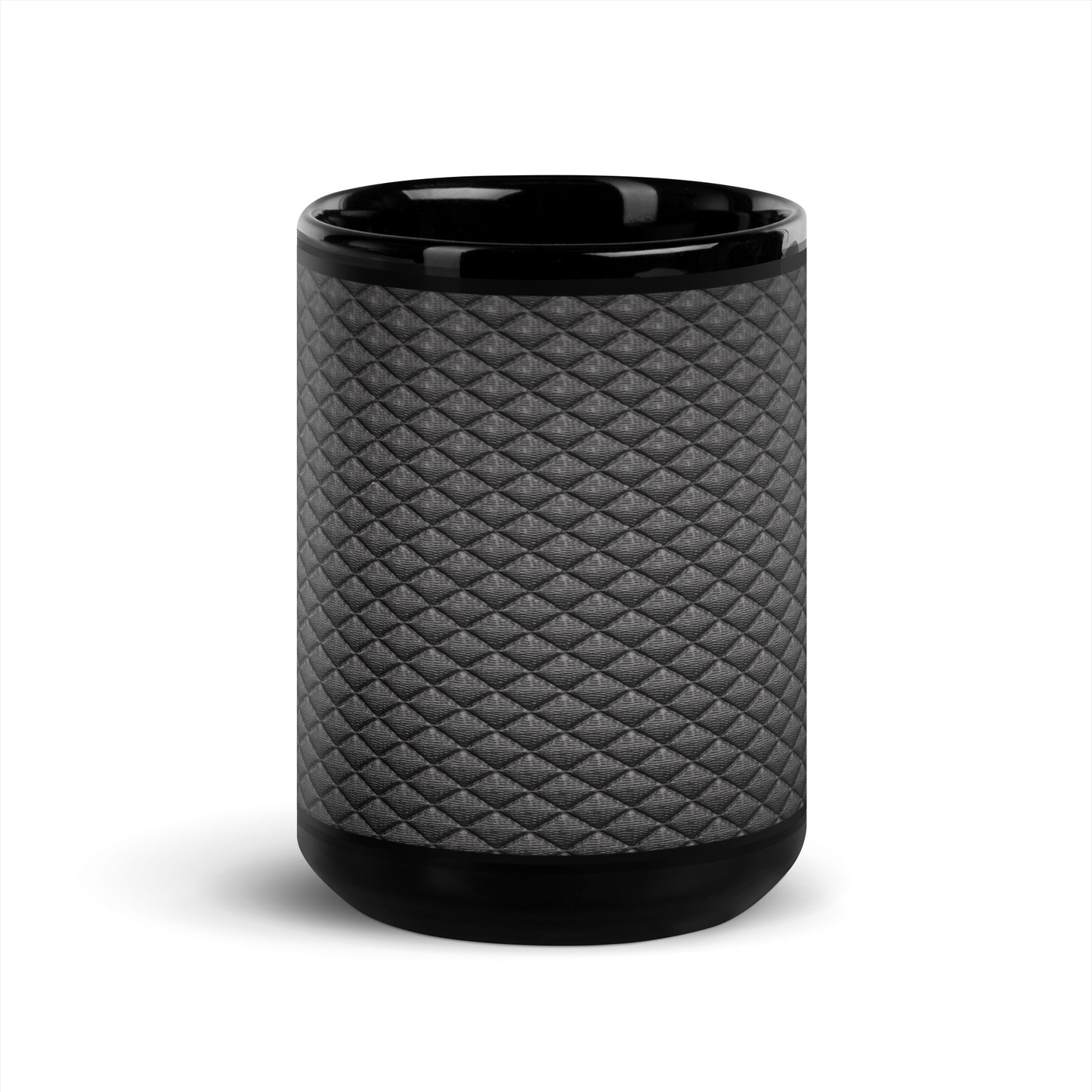 Black Quilt Patterned Mug