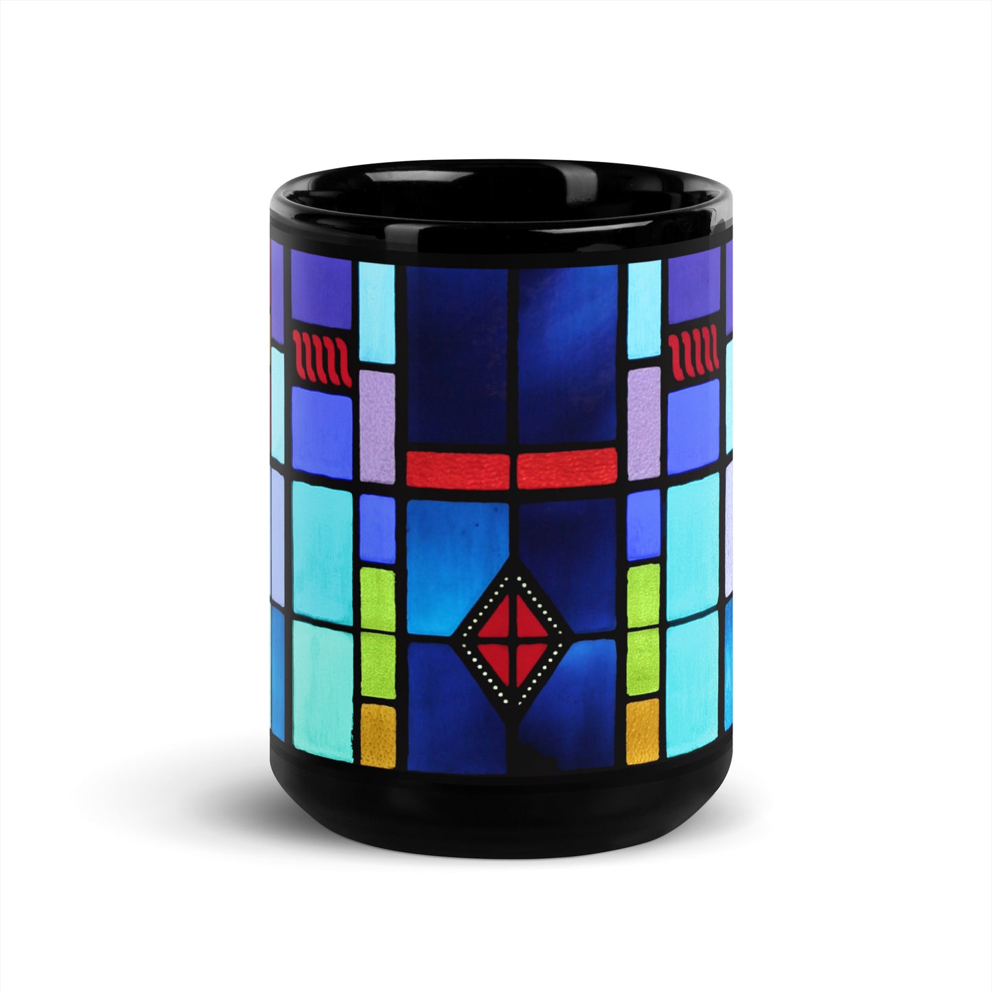 Stained Glass Black Mug