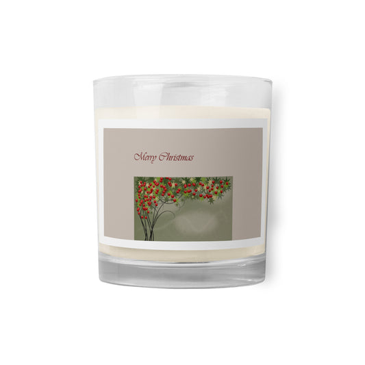 Merry Christmas Glass Jar Soy Wax Candle