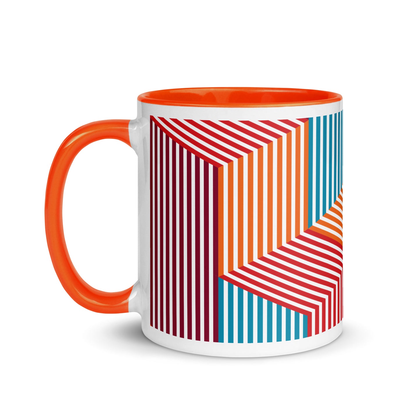 Orange Multi-Colored Mug