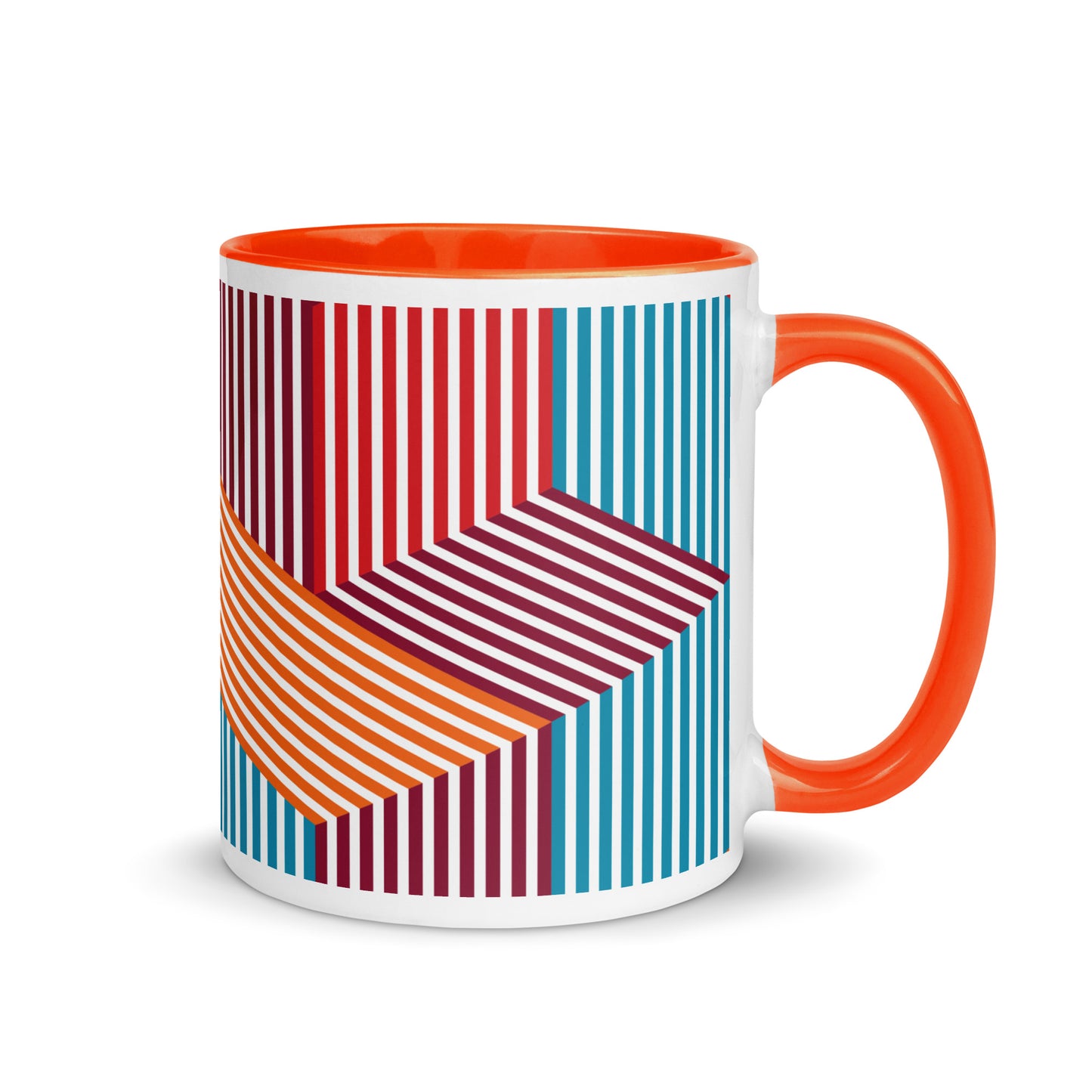 Orange Multi-Colored Mug