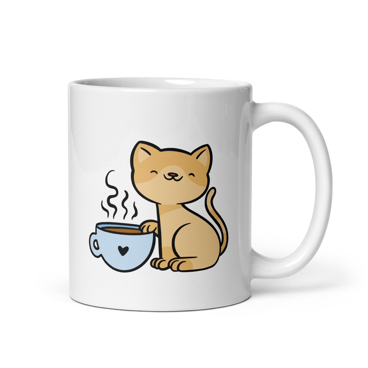 White Kitty Mug