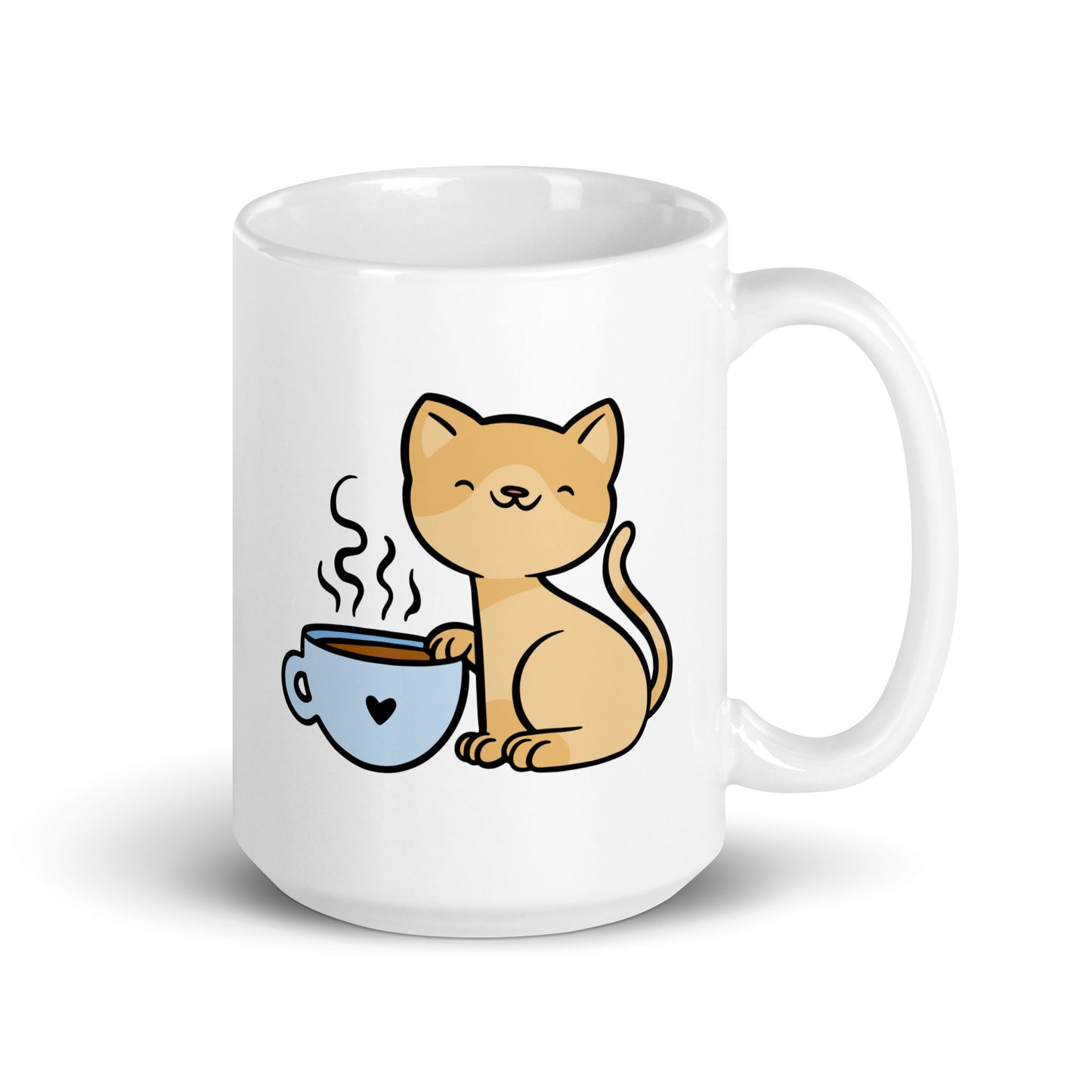 White Kitty Mug