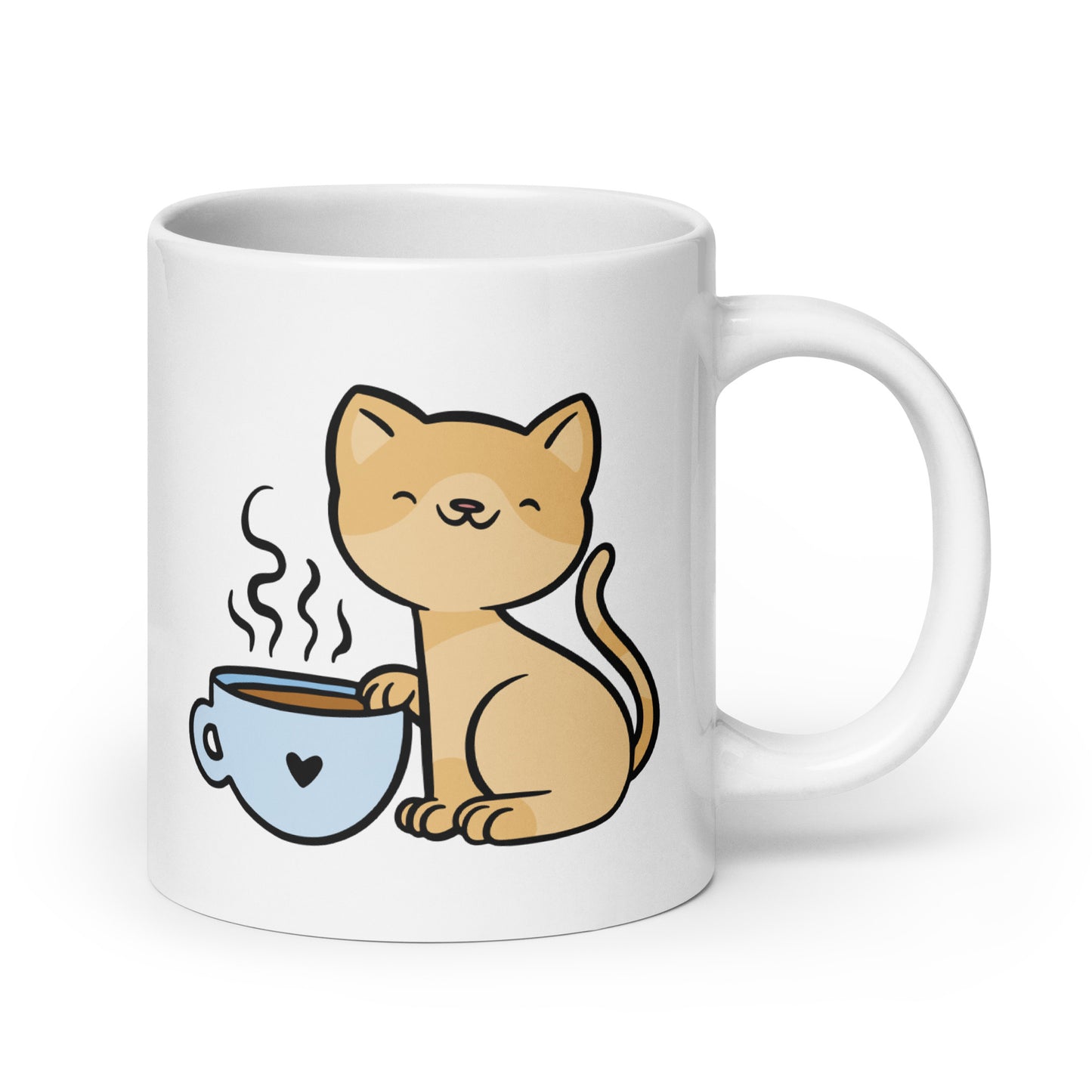 White Kitty Mug