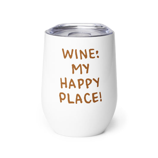 Happy Place Wine Tumbler