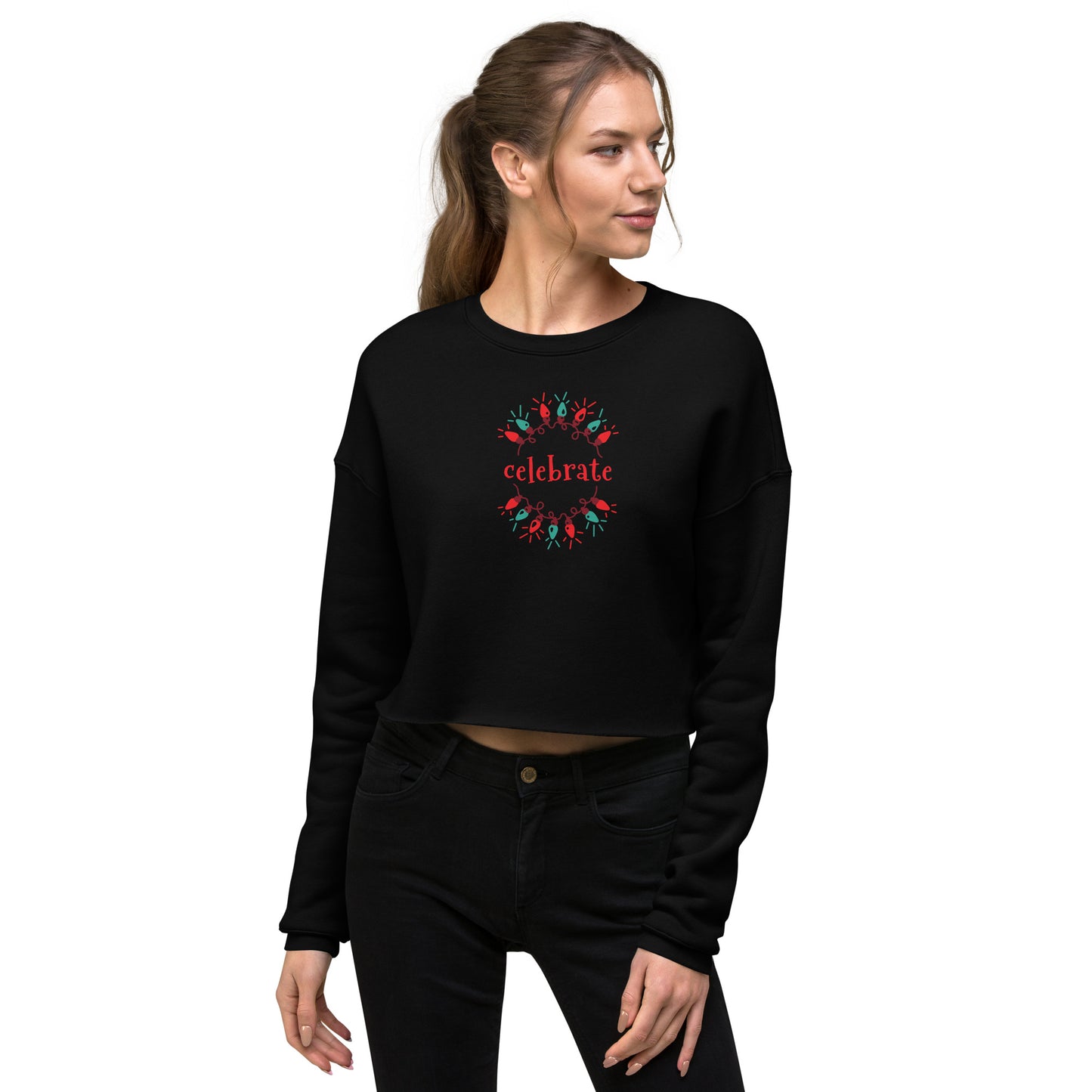 Holiday Lights Cropped Sweatshirt