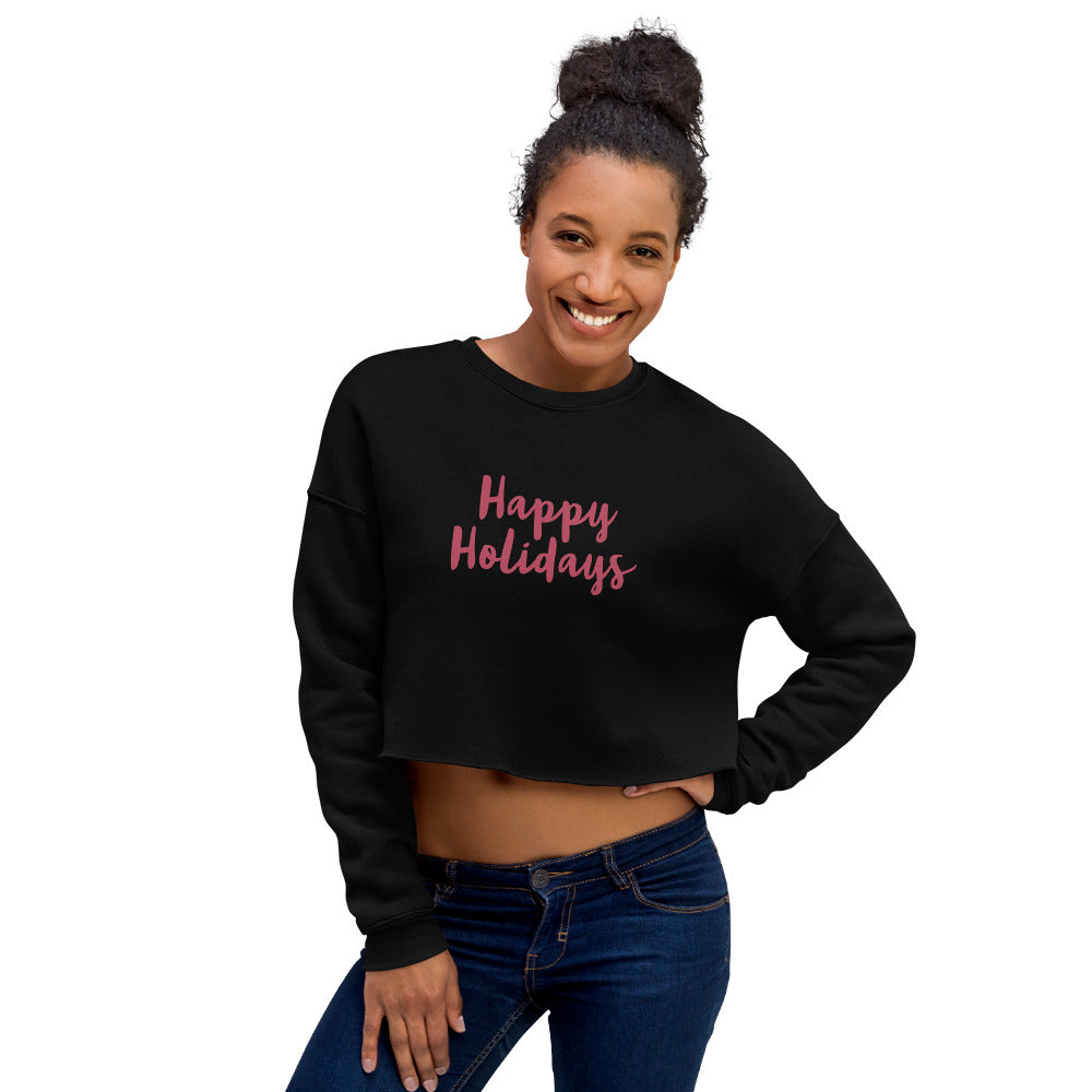 Happy Holidays Crop Sweatshirt