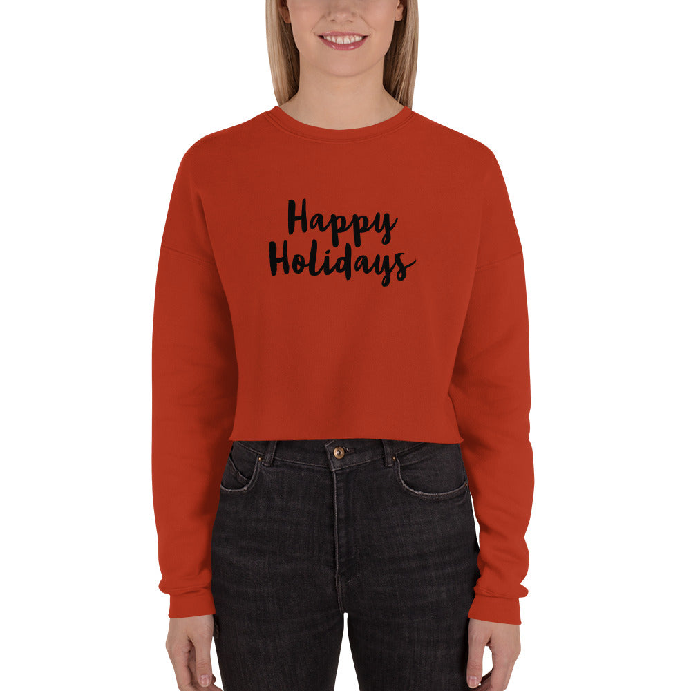 Happy Holidays Crop Sweatshirt