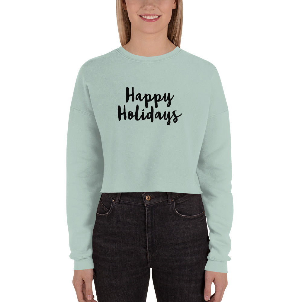 Happy Holidays Crop Sweatshirt