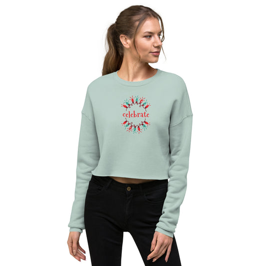 Holiday Lights Cropped Sweatshirt