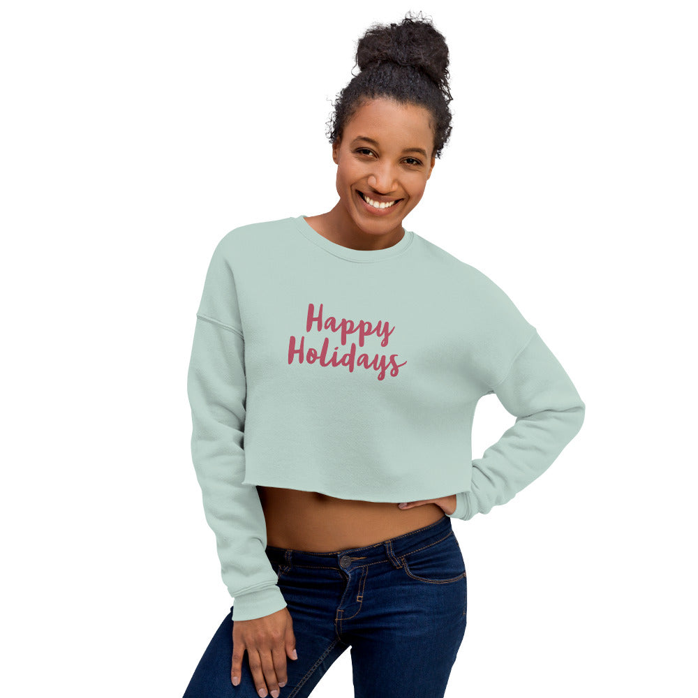 Happy Holidays Crop Sweatshirt