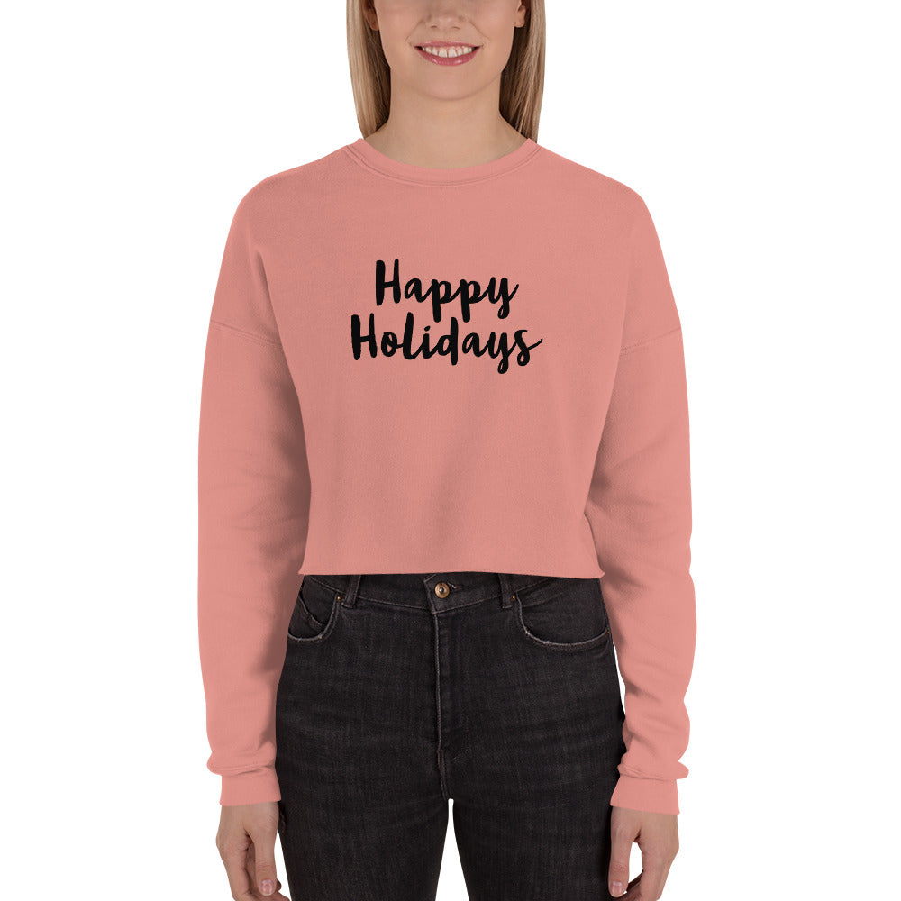 Happy Holidays Crop Sweatshirt