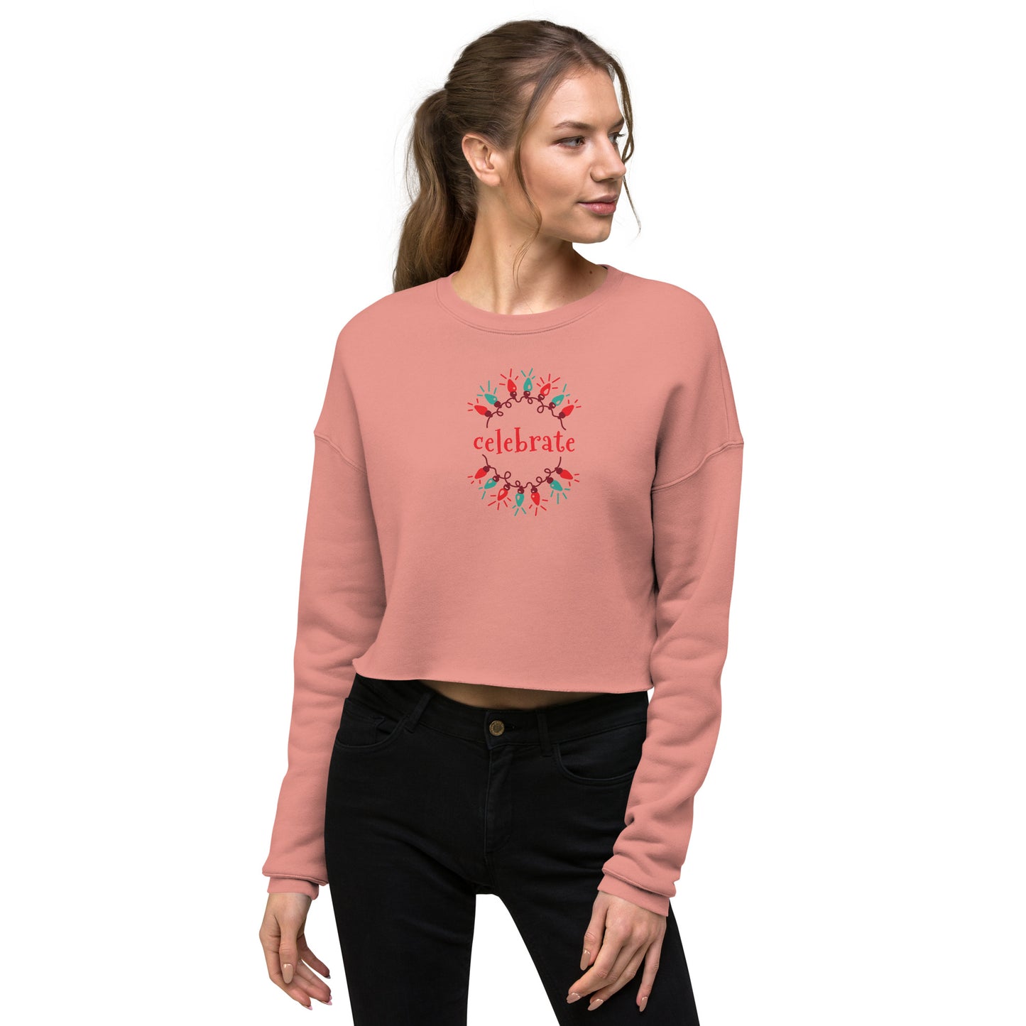 Holiday Lights Cropped Sweatshirt