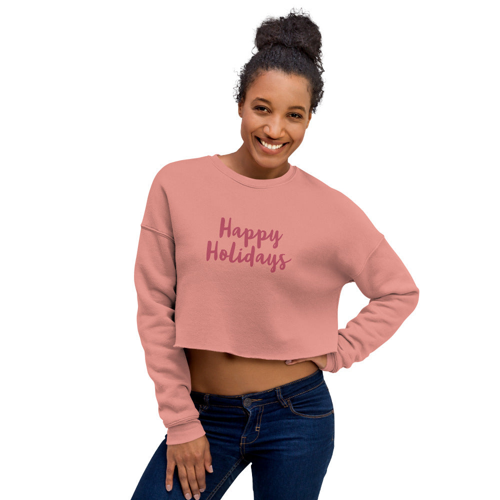 Happy Holidays Crop Sweatshirt