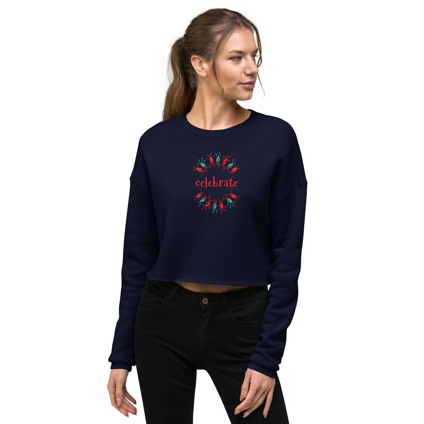 Holiday Lights Cropped Sweatshirt